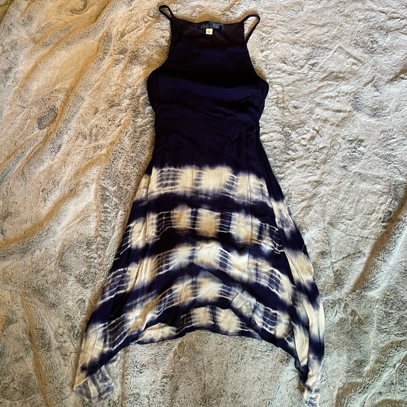 Francesca's Collections Dresses & Skirts - Francesca’s Collection Blue Rain Boho Tie Dye Midi Draped Dress - SMALL